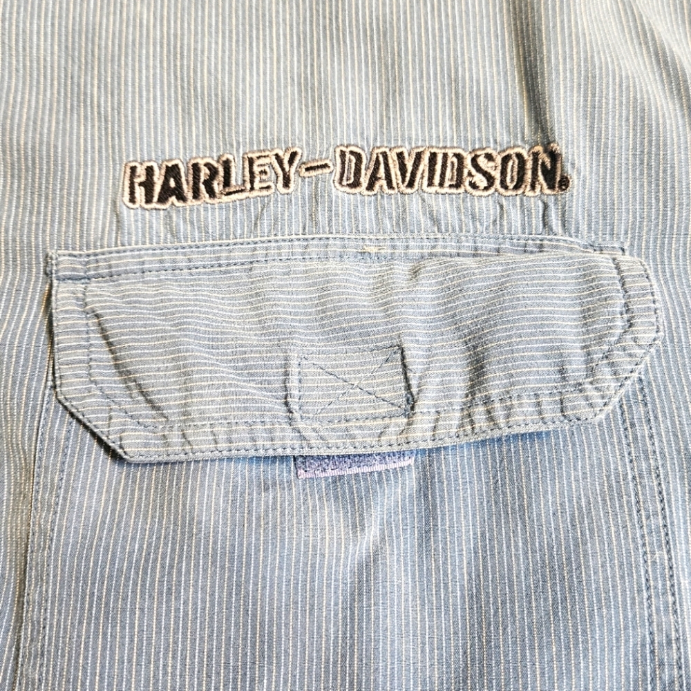 Button Up Classic Harley Davidson Breast Pocket Shirt - Picture 5 of 7